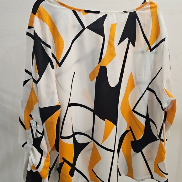 SHEIN Curve Abstract Mod Print Blouse - Picture 4 of 6